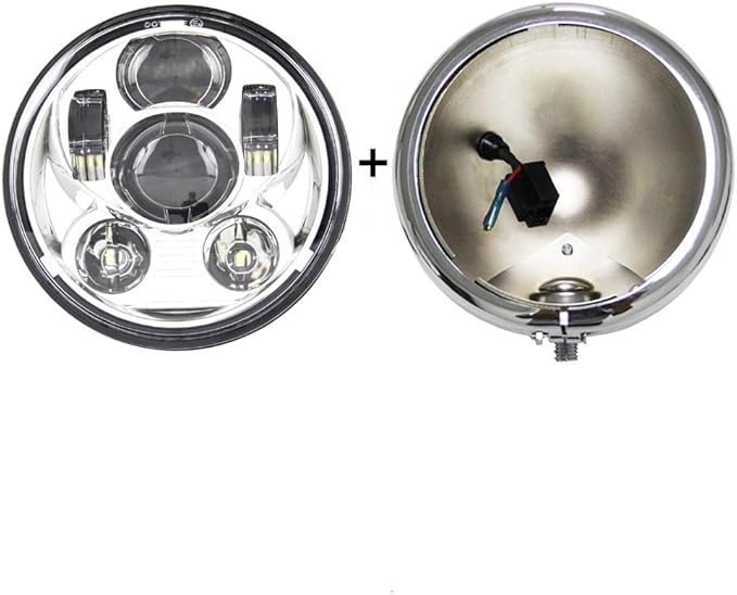 5.75 Inch headlights Housing bucket with 5 3/4" headlight for Harley