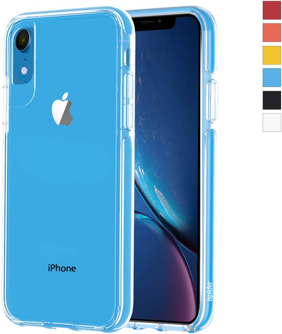 ismabo iPhone XR Case, Military Grade 3 Meters Drop Tested, Slim Clear Case for iPhone XR, Hard PC Back, Shockproof TPE and Soft TPU Bumper Frame - Blue