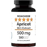 MONOHERB Apricot Extract 500 mg - 180 Capsules