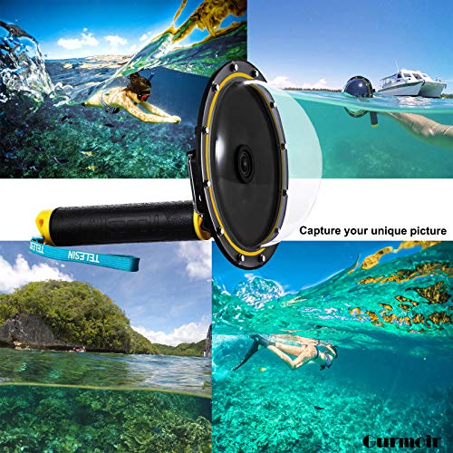 Gurmoir Telesin 6" Dome Lens Dome Port For Gopro Hero 7 Black/Hero 6/Hero 5/Hero (2018) Action Cameras Snorkeling Underwater Diving Dome with Waterproof Housing Case Trigger and Soft Rubber Floating - Thumbnail 6