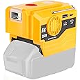Hipoke Power Inverter for Dewalt 20V MAX Li-ion Battery, 20V to 120V Adapter with USB Port, Type-C Port and 280LM LED Light, 200W DC to AC Voltage Converter for Camping Emergency(Tool Only)