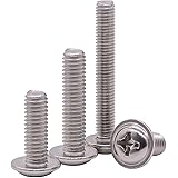 50Pcs Metric M4 x 18mm Knobs Short Screws for Chinese Konbs Pulls Handles,18mm Length Washer Head Bolts Phillips Drive PWM Ma