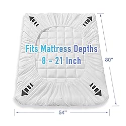 MATBEBY Bedding Quilted Fitted Full XL Mattress Pad