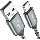 USB Type C Cable,USB A to USB C 3A Fast Charging (3.3ft 2-Pack) Braided Charge Cord Compatible with iPhone 15 16 17 Pro Max,Samsung Galaxy S10 S9 S8 Plus,Note 9 8,A11 A20 A51,LG G7 V30 V35,Moto Z2 Z3