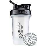 BlenderBottle Classic V2 Shaker Bottle Perfect for Protein Shakes and Pre Workout, 20-Ounce, Clear/Black