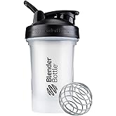 BlenderBottle Classic V2 Shaker Bottle, 20-Ounce, Clear/Black (Pack of 15)