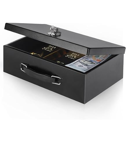 thumbnail image 2 of KYODOLED Fireproof Document Box With Key Lock - Fire & Water Resistant Safe For Documents, Passports, Cash (12.6x8.3x4.3") 2 of 5