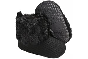 Jonbaem Baby Boys Girls Fleece Fur Knit Winter Warm Snow Boots Soft Sole Crib Shoes Booties for Newborn Infant Toddler