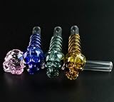 5" Length Colored Skull Striped Oil Burner