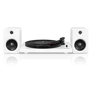 Victrola Modern Design 50 watt Record Player with Bluetooth and 3 Speed Turntable