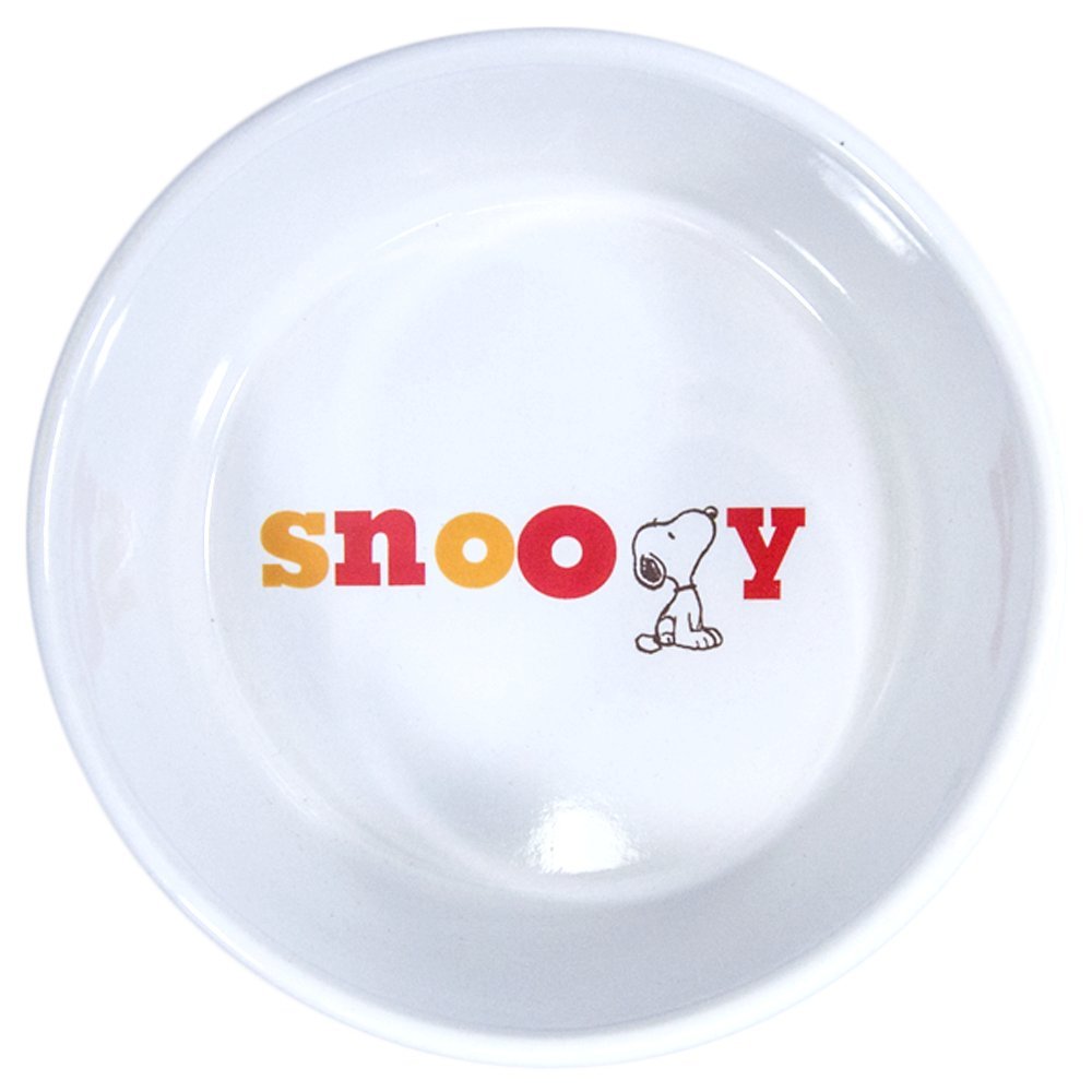 Peanuts Colorful Snoopy Dog Food Bowl Heavy Stoneware Pet Dish (5