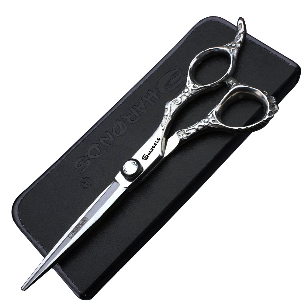Professional 6/7/8 inch Hairdressing Scissors Japanese 440C Cobalt Alloy Steel Hair Shears for Barbers Cutting Thinning (6-inch Flat Shear)