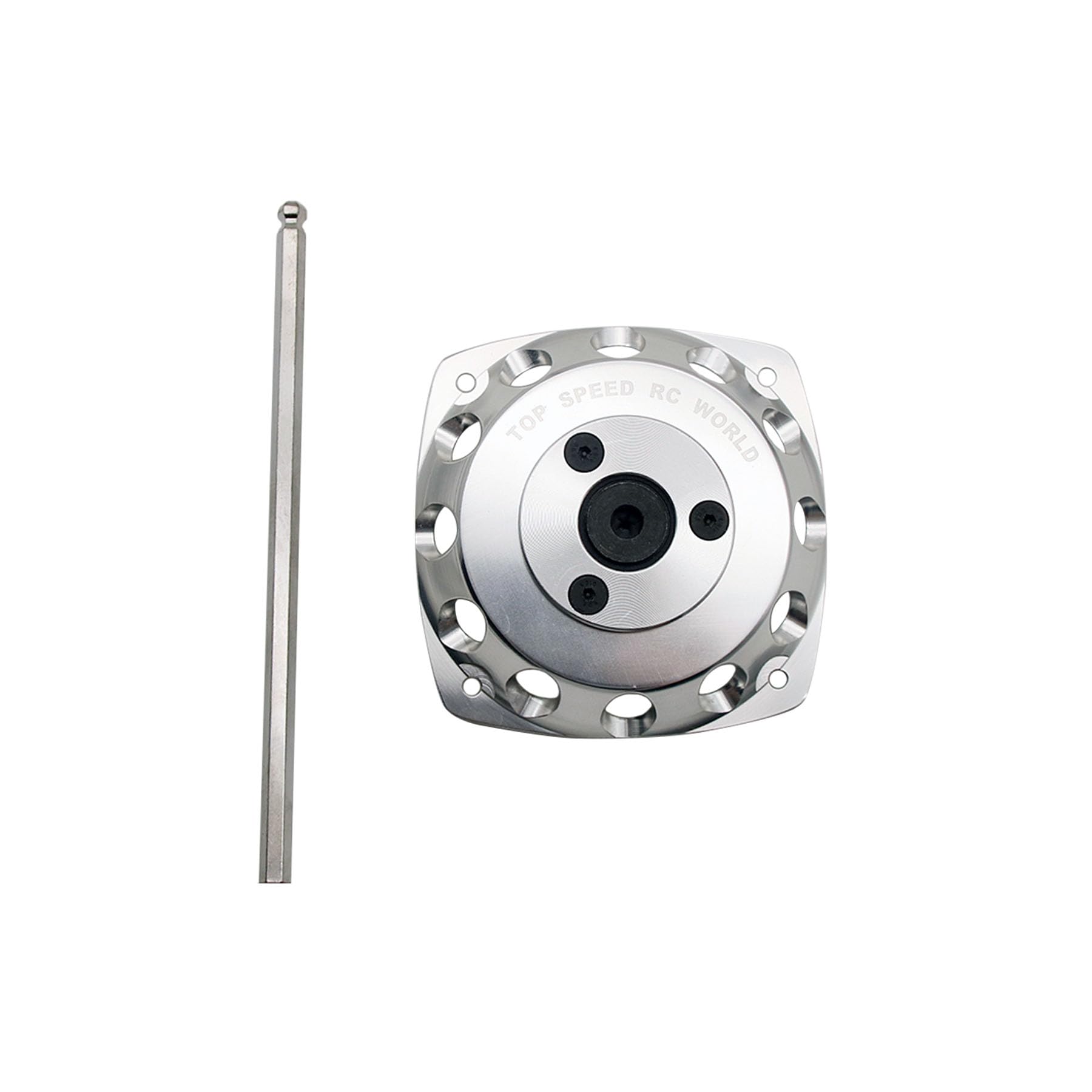 smTSRC CNC Aluminium RC Electric Rotor Starter for 23-30.5CC Engines 1/5 HPI Rovan BAJA LOSI RC Car Parts (Silver)