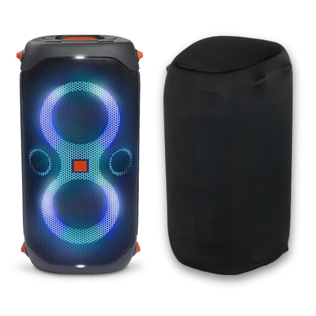 Elastic Dust Cover for JBL PartyBox 120/110/100 Portable Speaker, Custom-Fit Soft Breathable Fabric Protective Case Dustproof Stretchable Sunproof Black