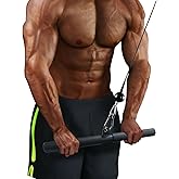 Taeku LAT Pulldown Bar, LAT Straight Bar with Handle for Pulley Cable Machine Triceps Pushdown Bar Accessories for Home Gym F