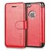iPhone SE Case,iPhone 5S Case,iPhone 5 Case,Mulbess [Layered Dandy][Wine Red] - [Card Slot][Flip][Slim Fit] - PU Leather Wallet Case for Apple iPhone SE 2016