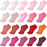 Chicpop 20 Pairs Ankle Socks for Women,No Show Cotton Womens Socks,Size 9-11