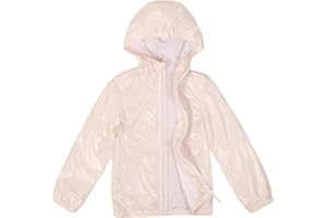 JOYSON Girls Rain Jacket Lightweight Windbreaker Jacket Kids Waterproof Outerwear Raincoat with Hood