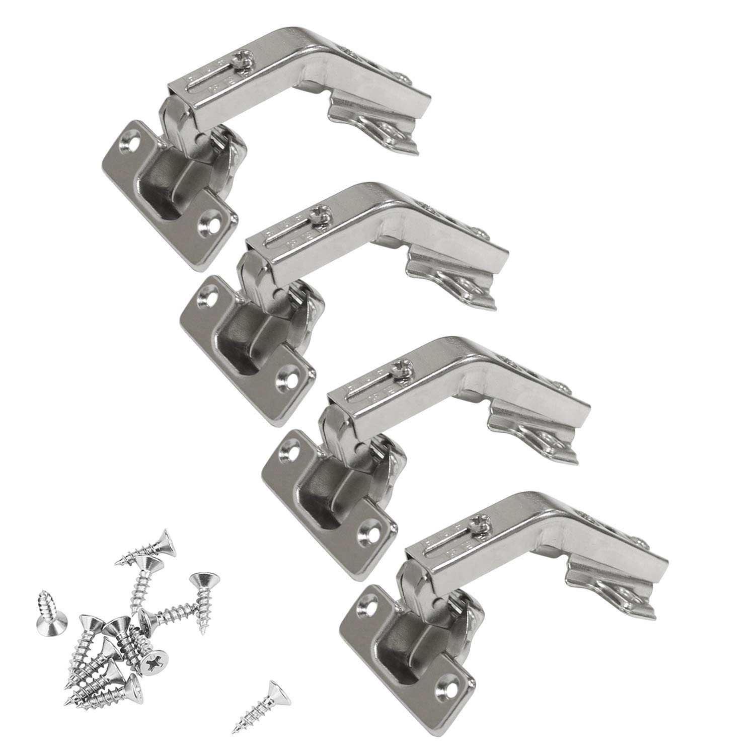 LOOTICH 135 Degree Special Folding Corner Concealed Hinge for Kitchen Cabinet Cupboard Wardrobe Combination Angle Doors Pack of 4 Silver