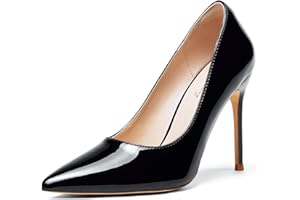 Elisabet Tang Women's High Heels Pumps Closed Pointed Toe Stiletto 4inch Heels Classic Office Special Dressy Wedding Pump Shoes
