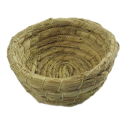Grande Suspension Rotin Forme Cage à Oiseau Naturel Beige