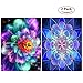 5D DIY Diamond Painting Full Drill, Diamond Paint by Numbers for Adults, Romantic Flowers, Perfect Gift for Families Friends, Cross Stitch DIY Craft - 12 x 16 inch