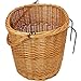 SODIAL Vintage Wicker Bicycle Basket with Folding Lid & Leather Strapsthumb 3