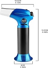 JETPRO Butane Torch Kitchen Torch Lighter Adjustable Flame Safety Lock Blue view 7
