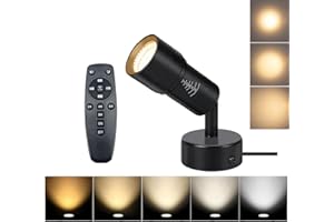 Unirence Zoomable Indoor Spot Light 2700K-6500K Adjustable 8W LED Accent Uplights Floor Desktop Spotlight Wall Ceilling Mount