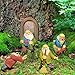 Mood Lab Miniature Gnomes - Fairy Garden Kit of 4 Funny Figurines - 2,8 inch H Set