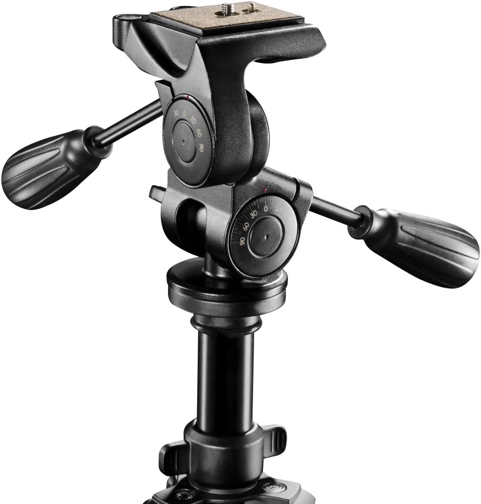 Walimex Pro FT-665T 3D panhead tripod for cameras (max. height 185 cm, rotatable centre column, bubble level, carry bag) - Image 5