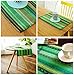 Ivenf Set of 6 100% Handmade Woven Braided Ribbed Cotton Table Placemats Rainbow Green 12