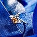 EleQueen Sterling Silver Stacking Band Rings Crystals Queen Bee Resizable Ring for Women Girls, Valentine's Day/Mother's Day/Christmas Jewelry Gift for Girlfriend/Mom