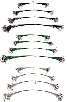 Amazon Chfgbhkk スイベル釣りタックル付きpcsアンチバイトフィッシングラインスチールワイヤーリーダー Chfgbhkk ライン