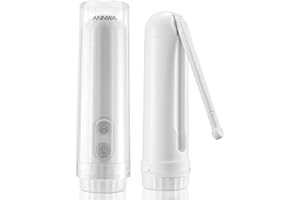 ANNWA Portable Bidet for Travel Lightweight Handheld 180° Adjustable Nozzle, Strong/Soft Modes, IPX6 Waterproof, 140ML Batter