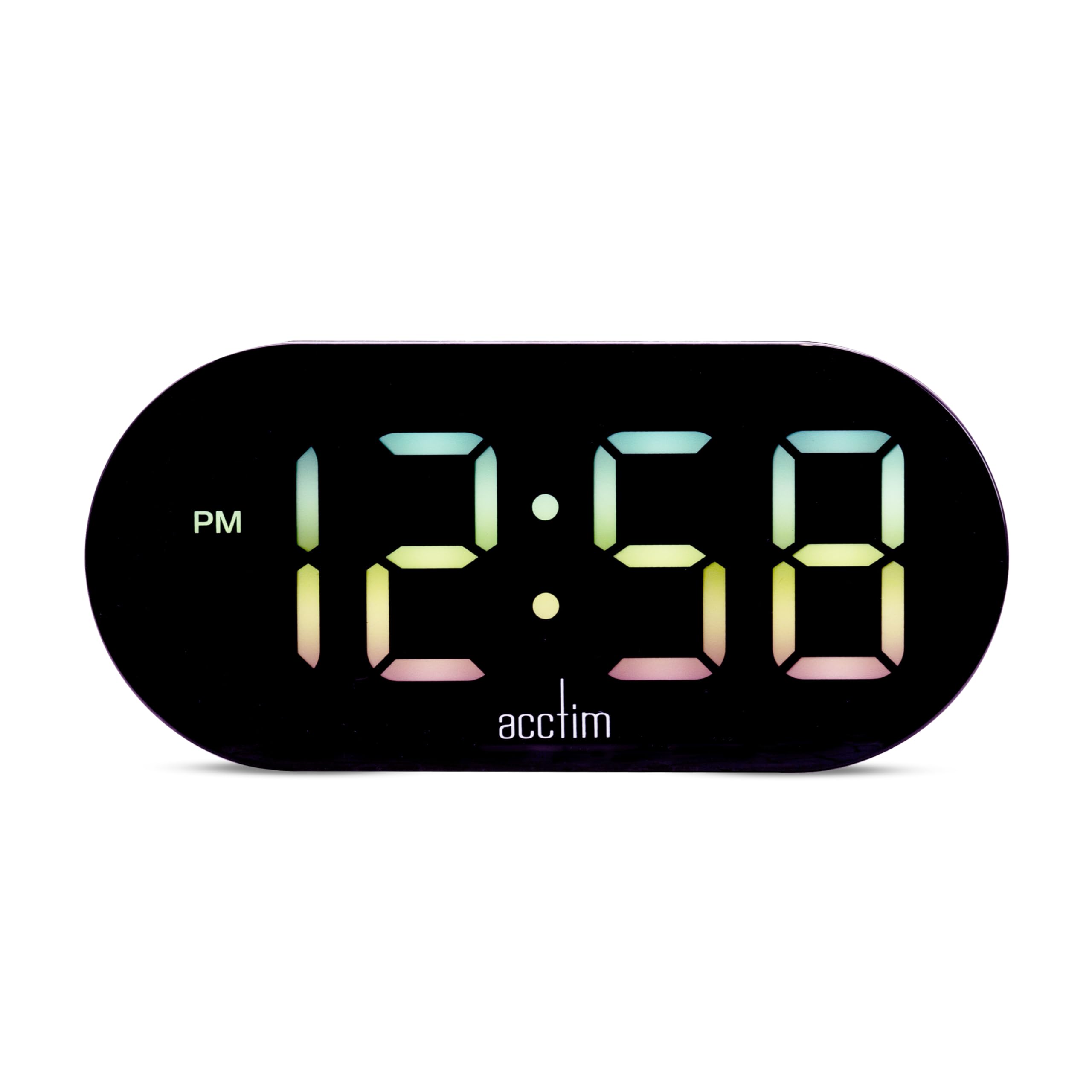 Acctim Lyra LED Digital Alarm Clock Colour Fade USB-C Power Smart Connector® Charging Hub