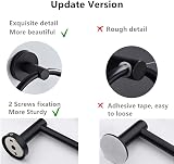 AMMIY Toilet Roll Holder Towel Ring Matte Black Stainless Steel 2 Pack view 3