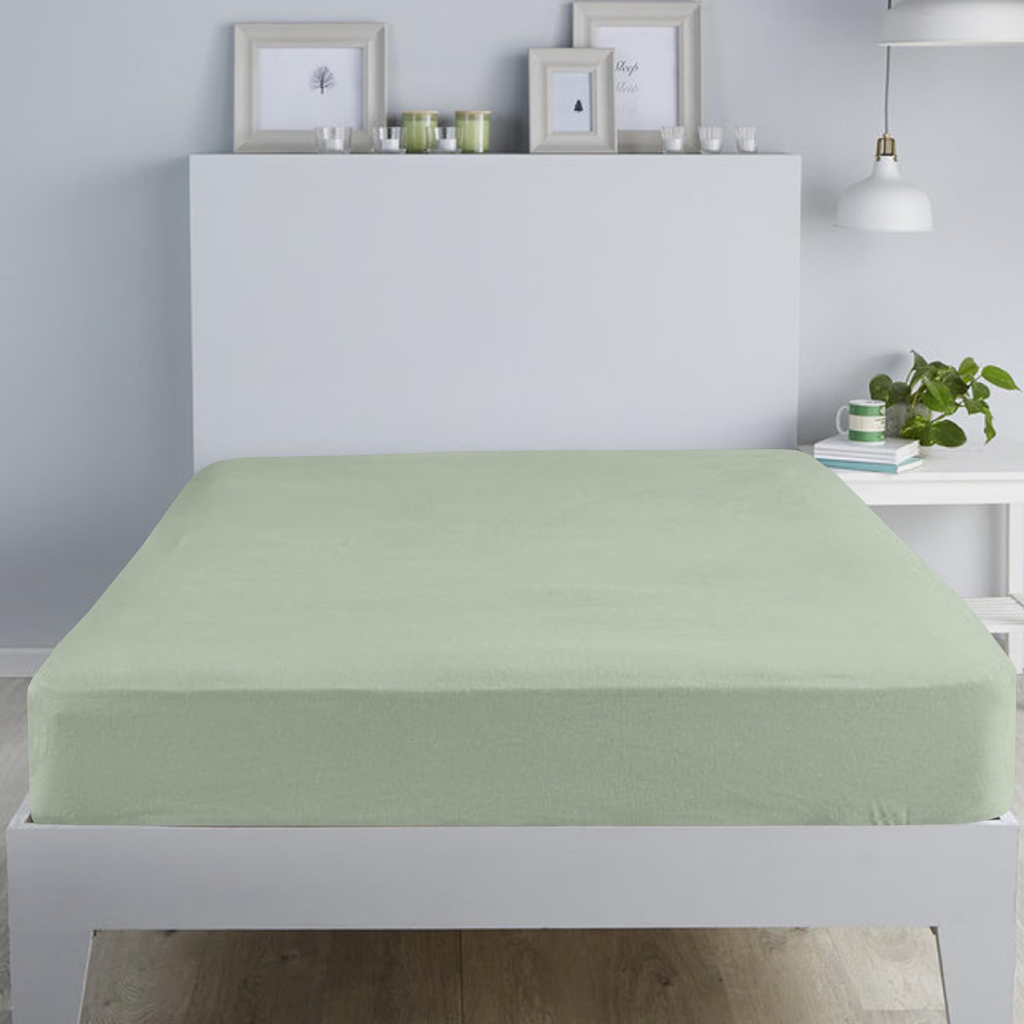 Cotton Comfort Bedding 100% Brushed Cotton Flannelette Fitted Sheet Small Double – Soft Warm Deep Fit Bed Sheet, Heavyweight Luxury Brushed Cotton Bedding for Cozy Winter Nights — image 1