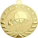 Express Medals (10 PK) Gold Color 1st Place Basketball Medal Award Trophy with Neck Ribbon
