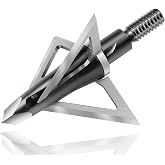 NIGSTAGLO 6 Pack Hunting Broadheads 100 Grain 3 Fixed Blade Broadheads 1+1/4' Inch Cut Arrow Tips Archery Arrowhead for Crossbows and Compound Bow