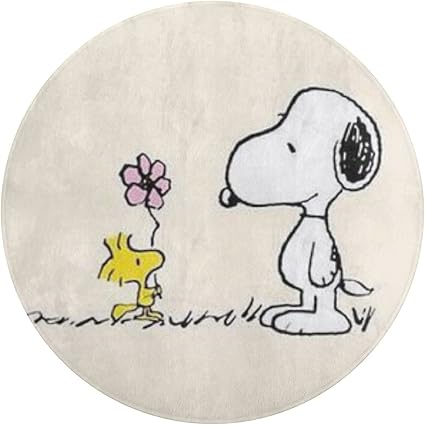 Amazon スヌーピー 丸型マット ラグマット 60cm 洗えるラグマット カーペット 滑り止め 円形 転倒防止 玄関マット洗面台 バスマット キャラクター Zarker 玄関マット