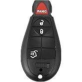 X AUTOHAUX Keyless Entry Remote Car Key Fob M3N5WY783X 433Mhz for Jeep Grand Cherokee 2008-2010 for Commander 08-10 4 Buttons with Door Key IYZ-C01C
