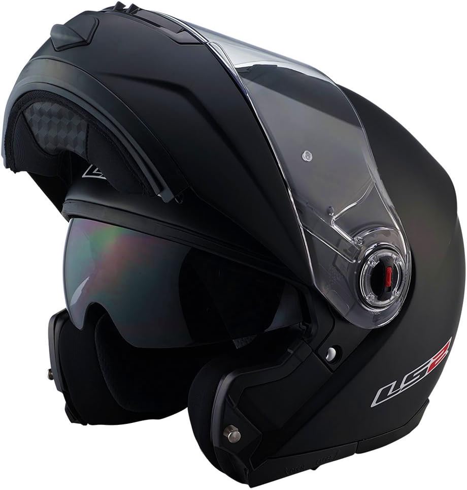 ls2 ff386 ride flip up helmet SOLID MATT BLACK LS2 RIDE OPEN FACE HELMET