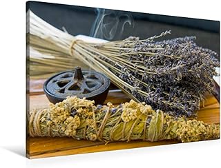 CALVENDO Premium Textil-Leinwand 90 x 60 cm Quer-Format Maria Himmelfahrt - Geweihte Kräuterfeste, Leinwanddruck von CrystalLights by Sylvia Seibl