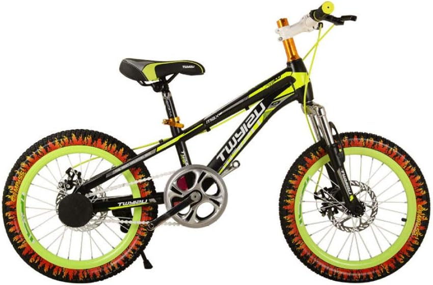 Ssltdm Kids' Bikes Children's bicycle 16 inch mountain bike double disc brake suspension