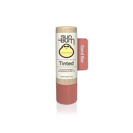 Sun Bum Tinted Lip Balm Sand Bar | SPF 15 | UVA / UVB Broad Spectrum Protection | Sensitive Skin Safe | Hypoallergenic,Paraben Free | Ozybenzone Free | 0.15 Oz