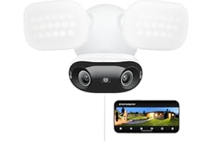 REOLINK Elite Pro Floodlight PoE, 16MP Dual Lens PoE Security Camera with 180° View, Local AI Video Search, Full Color & Infrared Night Vision, Smart Detection, 24/7 Recording with Motion Track