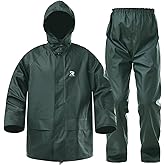 RainRider Rain Suits for Men Waterproof Rain Jacket Coat Pants Heavy Duty Women Fishing Rain Gear Workwear