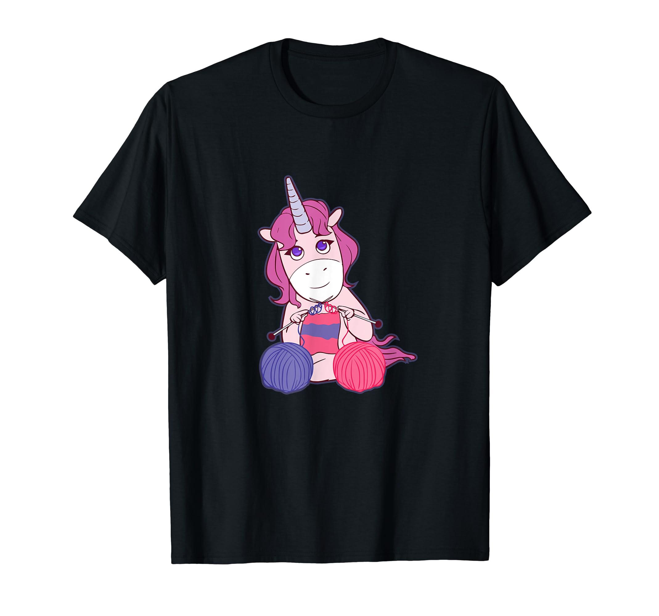 Knitting Unicorn Yarn Crochet Knitter T-Shirt