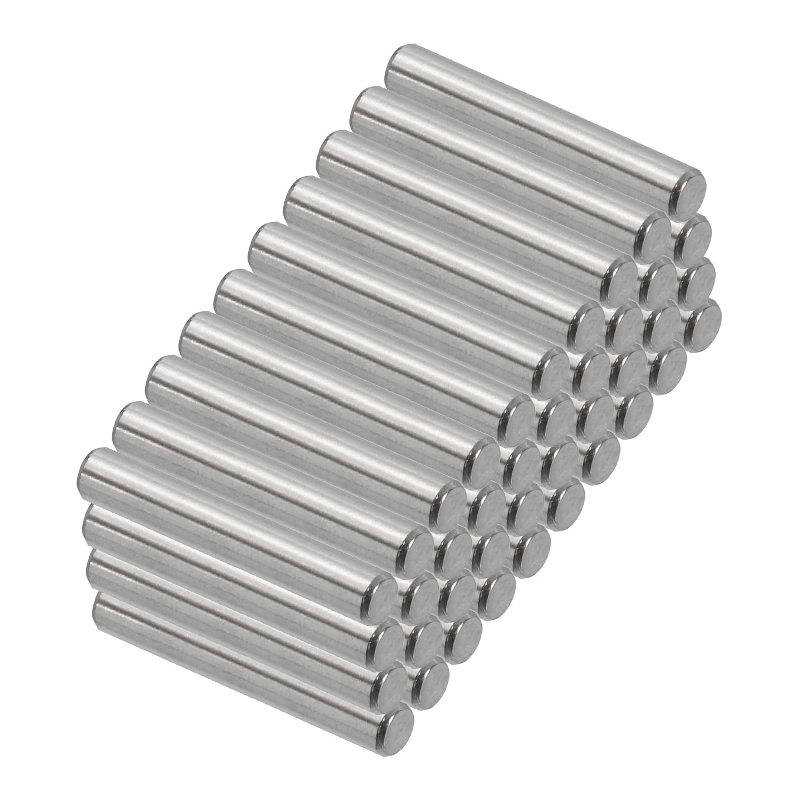 PATIKIL 304 Stainless Steel Dowel Pins 4 x 25 Mm, 50 Pack Metal Dowel Pins Shelf Pegs Support Shelves Bunk Bed Fasten Elements Hardware for Furniture Fixing Component Position